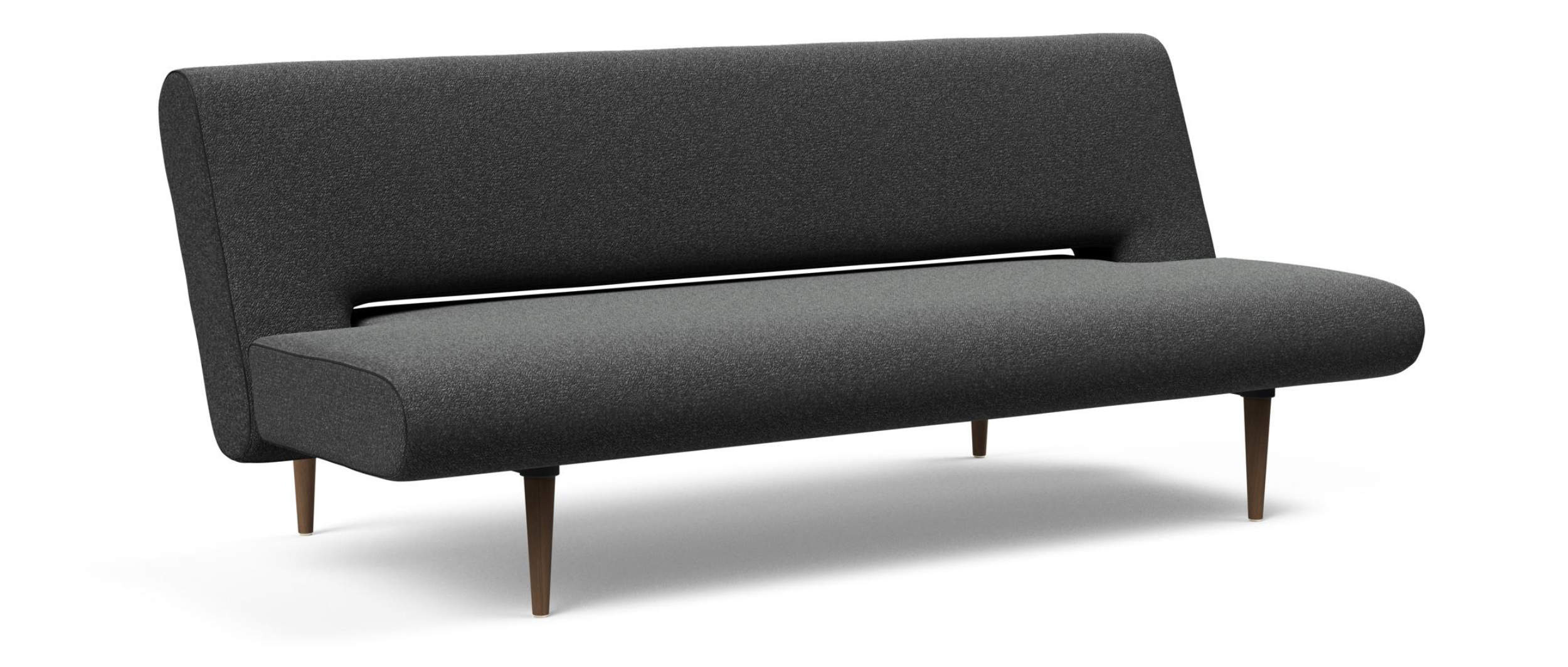 Das Innovation UNFURL Schlafsofa als Sonderanfertigung im Stoff Bouclé Charcoal (529)