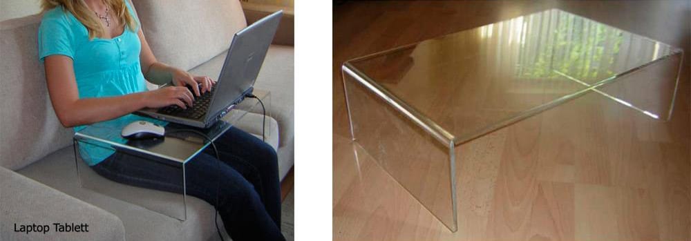 Das Laptoptablett sorgt für entspanntes Arbeiten ohne Wärmeentwicklung und Gewicht auf den Beinen