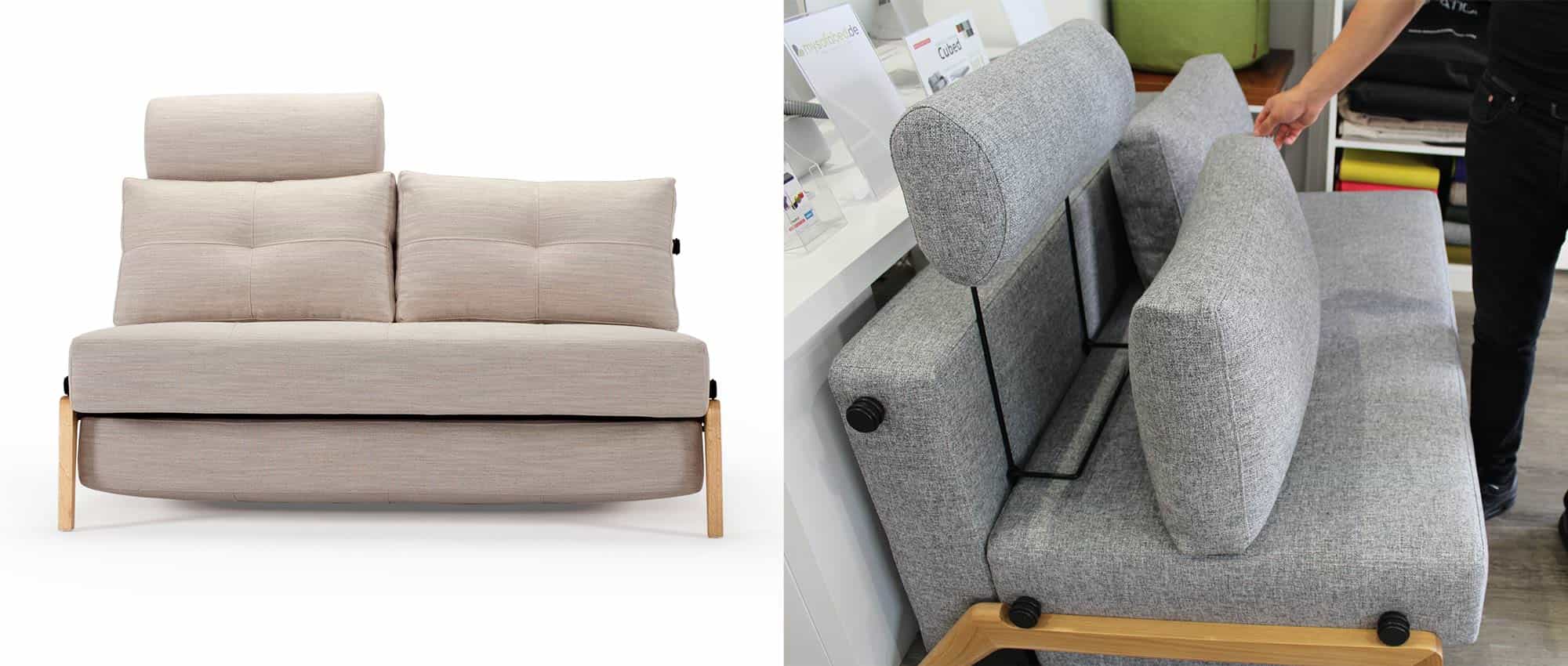 Das CUBED 140 lässt sich mit der Kopfstütze FLIP erweitern