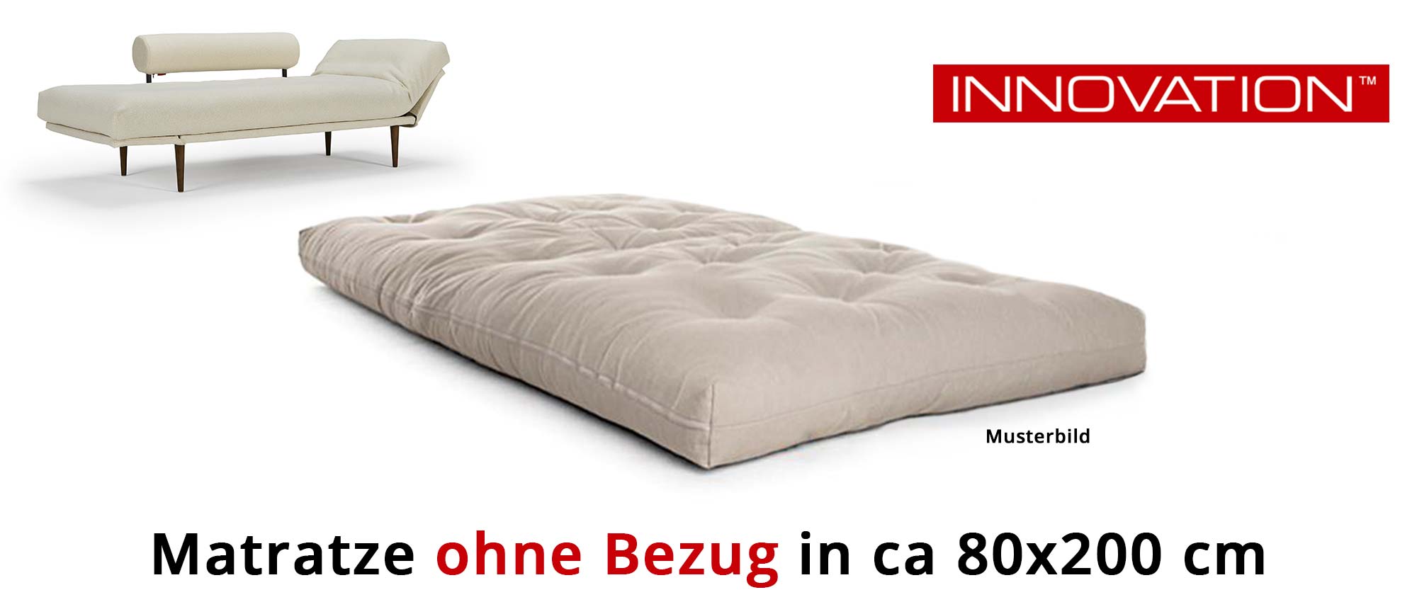 Matratze von Innovation ca. 80x200 cm für ROLLO Schlafsofa