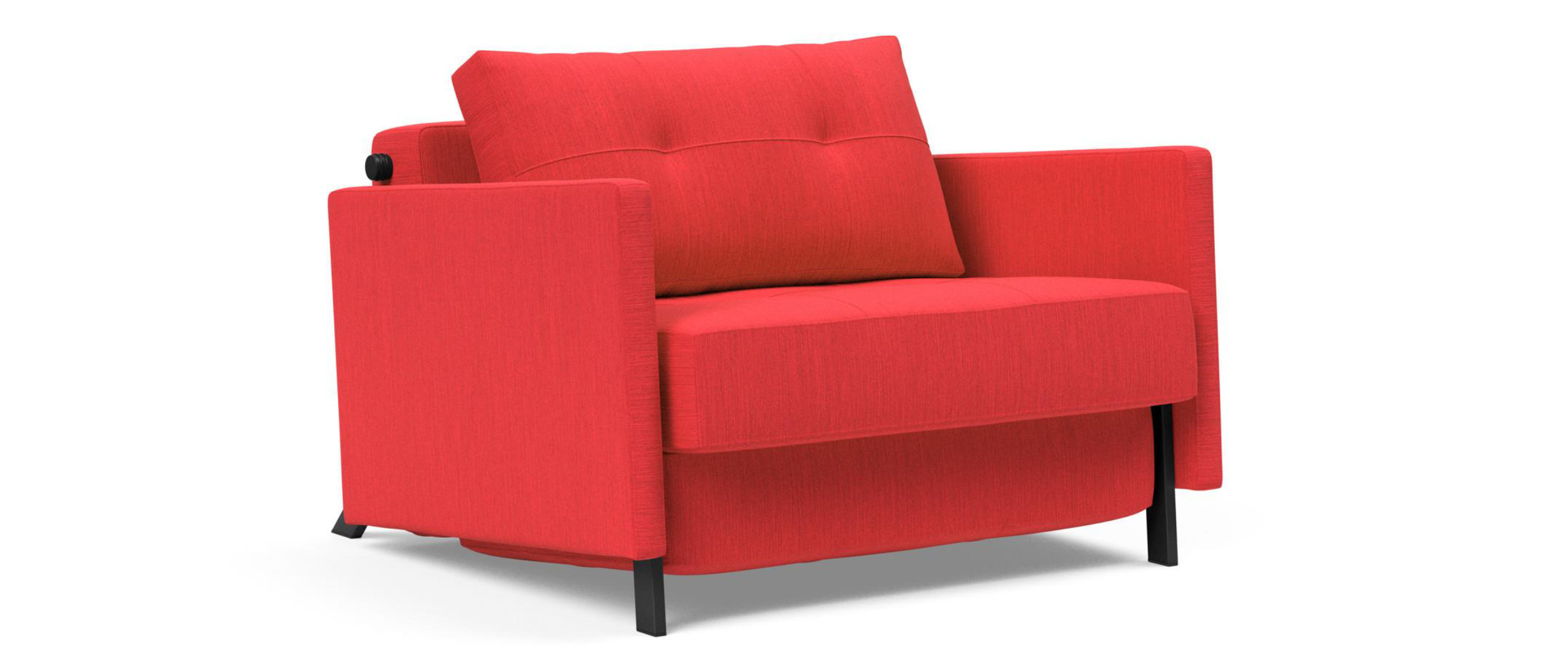 CUBED 02 Schlafsessel mit Armlehnen als Sonderanfertigung im Stoff Elegance Red (511)