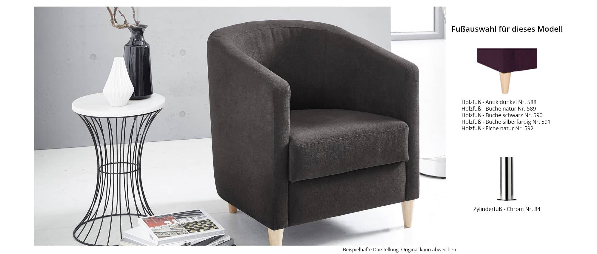 Fußauswahl für den FEHMARN DELUXE Sessel