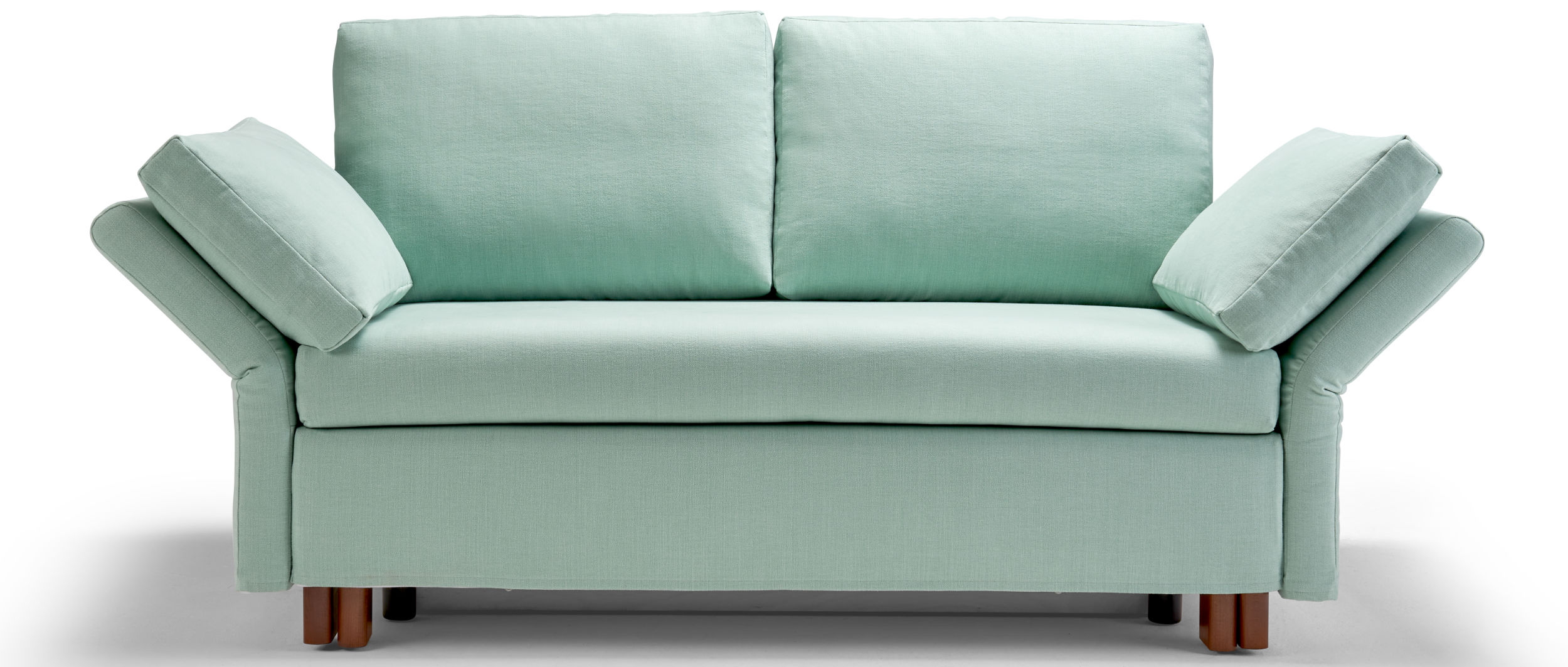 PAULA Schlafsofa von signet mit zwei Seitenteilkissen