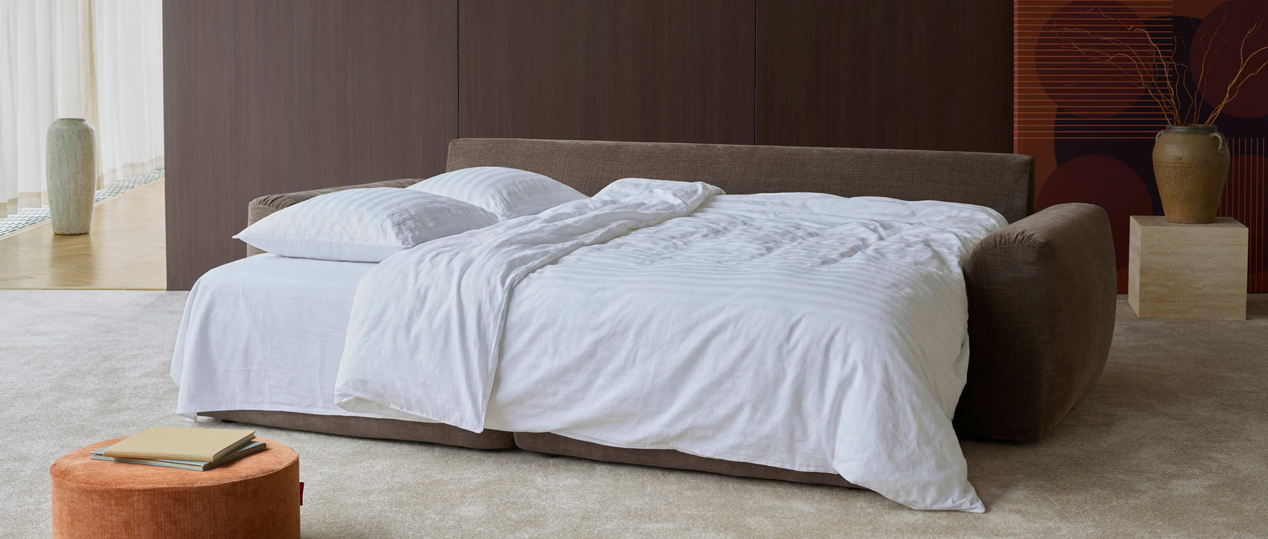 Das NORUM Schlafsofa von Innovation als Gästebett – weich, modern und multifunktional