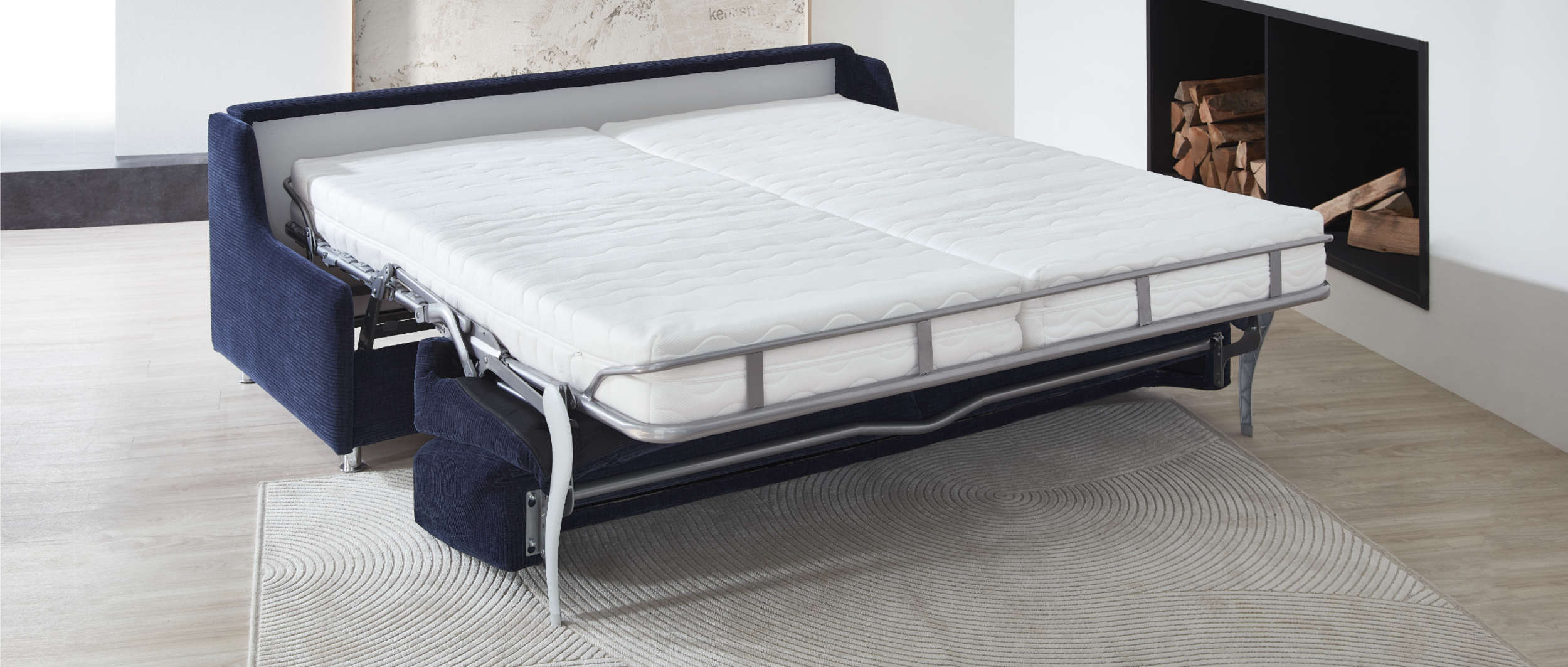 POTSDAM DELUXE Schlafsofa als Gästebett oder als Dauerschläfer für 2 Personen