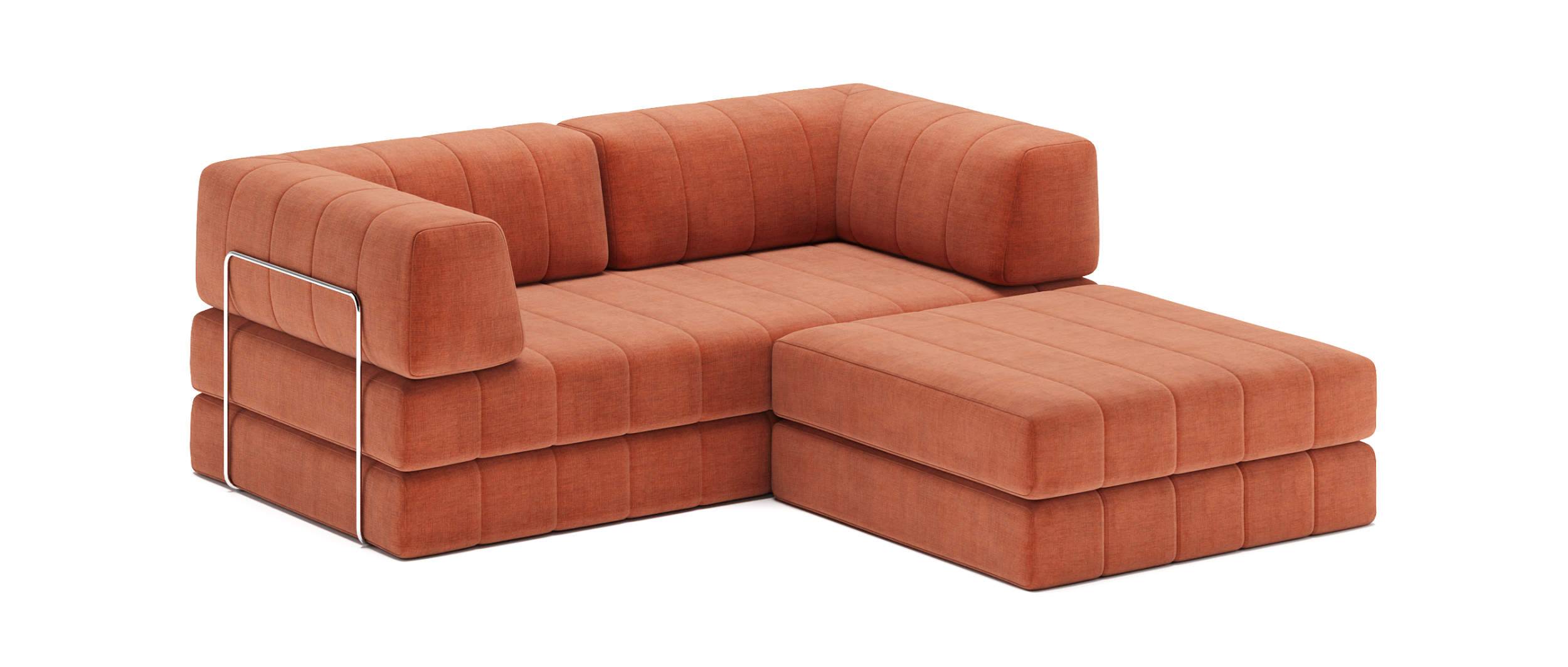 Als ideale Ergänzung zum COZYPAD Schlafsofa kann der COZYPAD Hocker als Fußablage eingesetzt werden