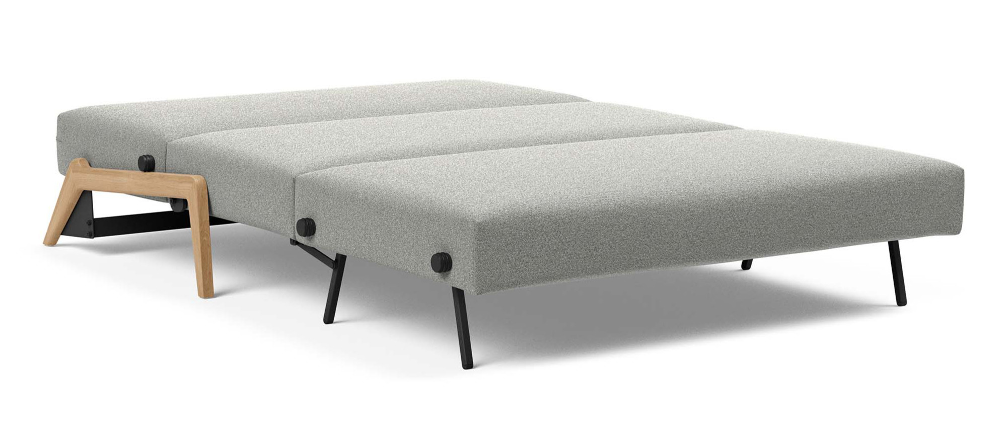Ausgeklappt bietet das CUBED DELUXE Schlafsofa eine Liegefläche von ca. 140x200 cm - Gästebett für bis zu 2 Person