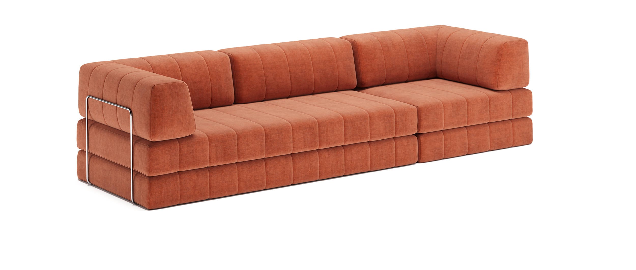 Das COZYPAD Schlafsofa XL von Innovation im Stoff Esina Rust Orange (412)