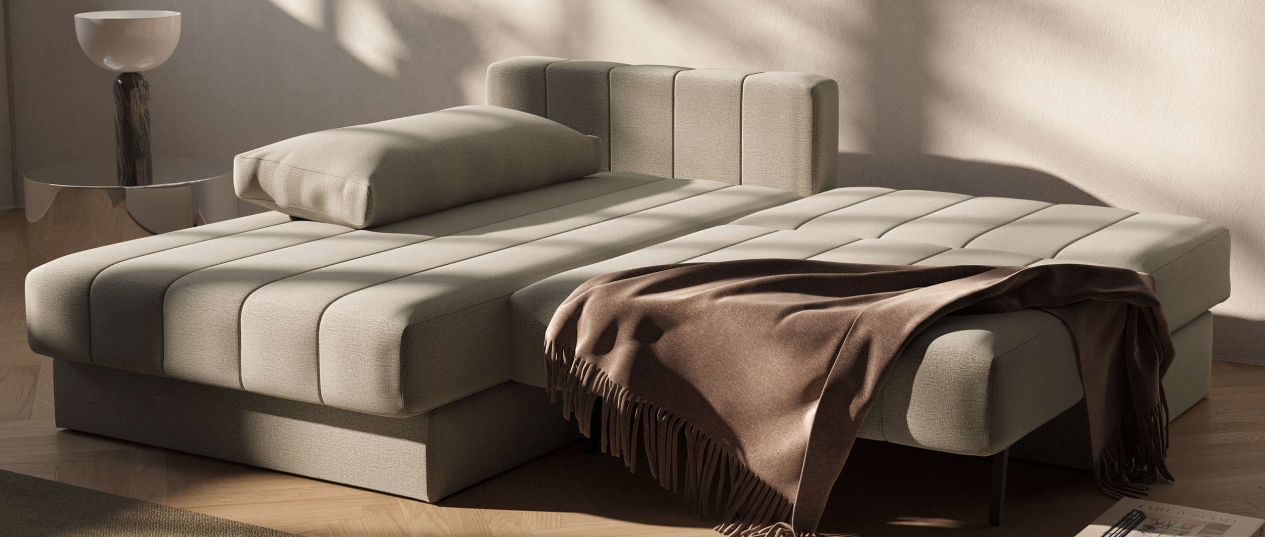 Innovation AKELLO LOUNGER kleines Eckschlafsofa mit Liegefläche ca. 140x200 cm