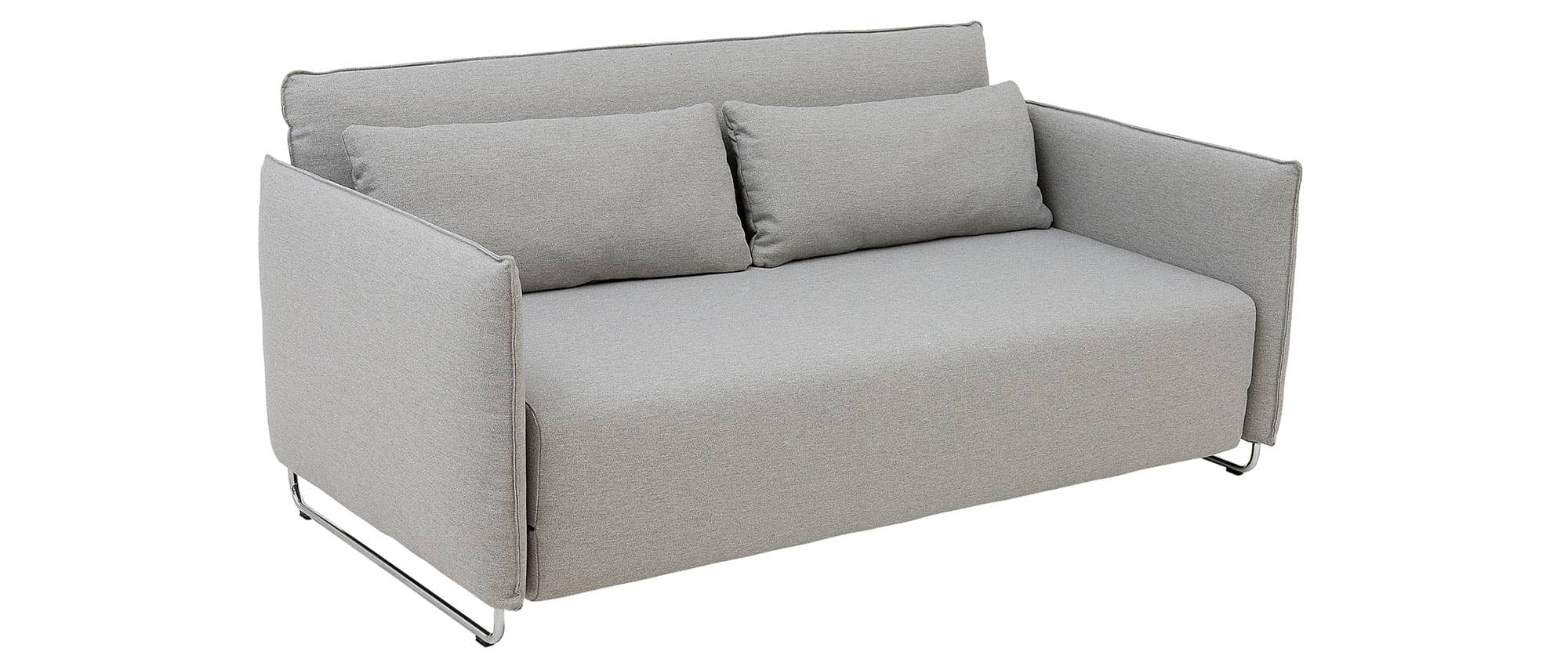 Das Schlafsofa CORD von Softline hat eine Relax- und Schlaffunktion - hier Stoff Vision - Hellgrau (445)