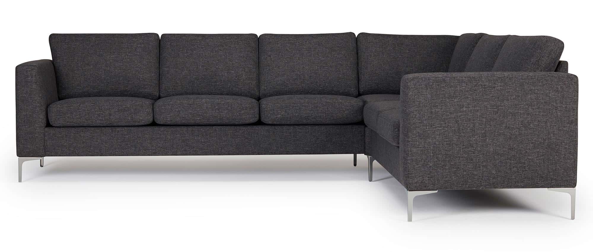 Das TRELLEBORG Ecksofa mit Chromfüßen