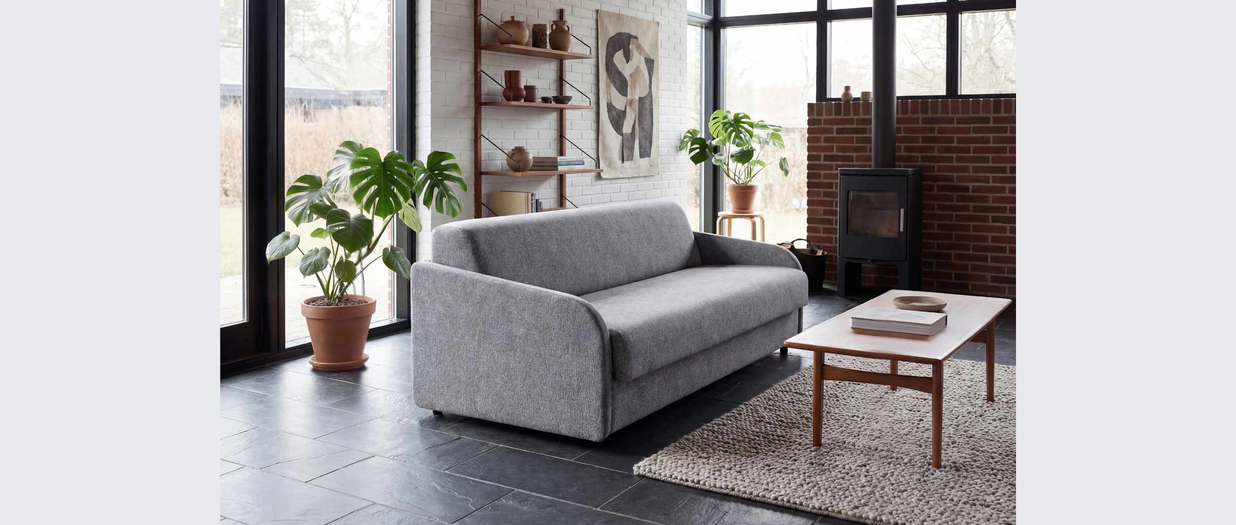 Verwandeln Sie Ihr Wohnzimmer mit dem EIVOR Schlafsofa von Innovation in einen multifunktionalen Wohnraum