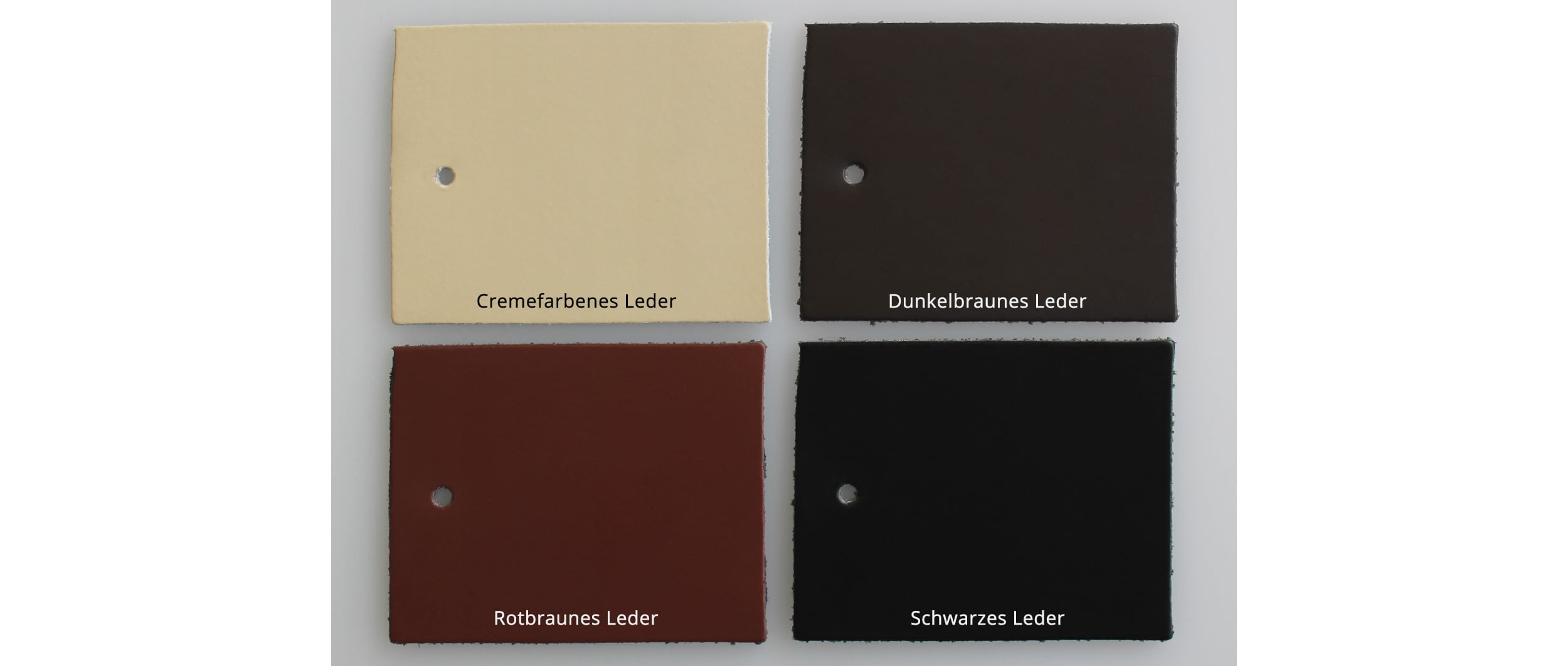 Wählen Sie aus vier Lederfarben Ihren Favoriten
