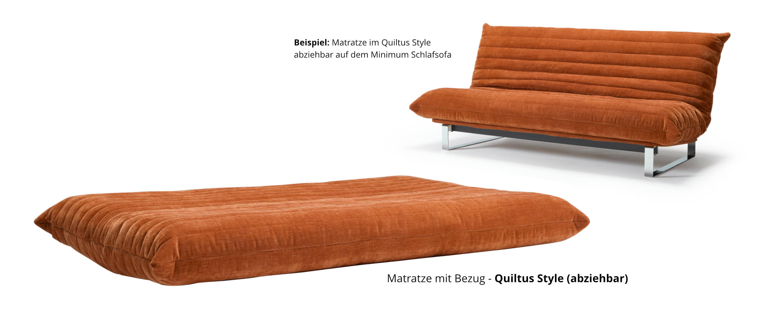 Matratzen von Innovation für Querschläfer - mit Extra Bezug inkl. Gestellbezug für Rückenlehne