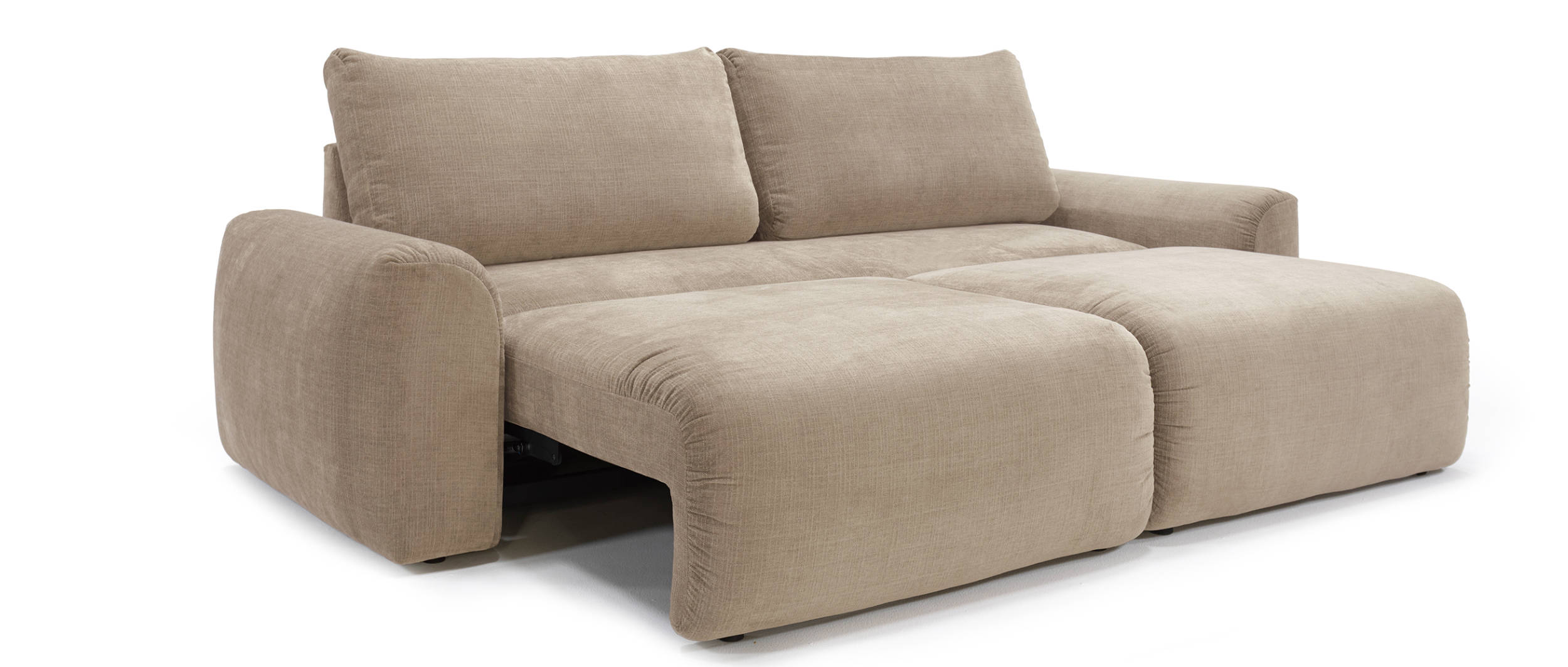 Ohne Rückenkissen verfügt das NORUM Schlafsofa von Innovation über eine Liegefläche von ca. 140x200 cm