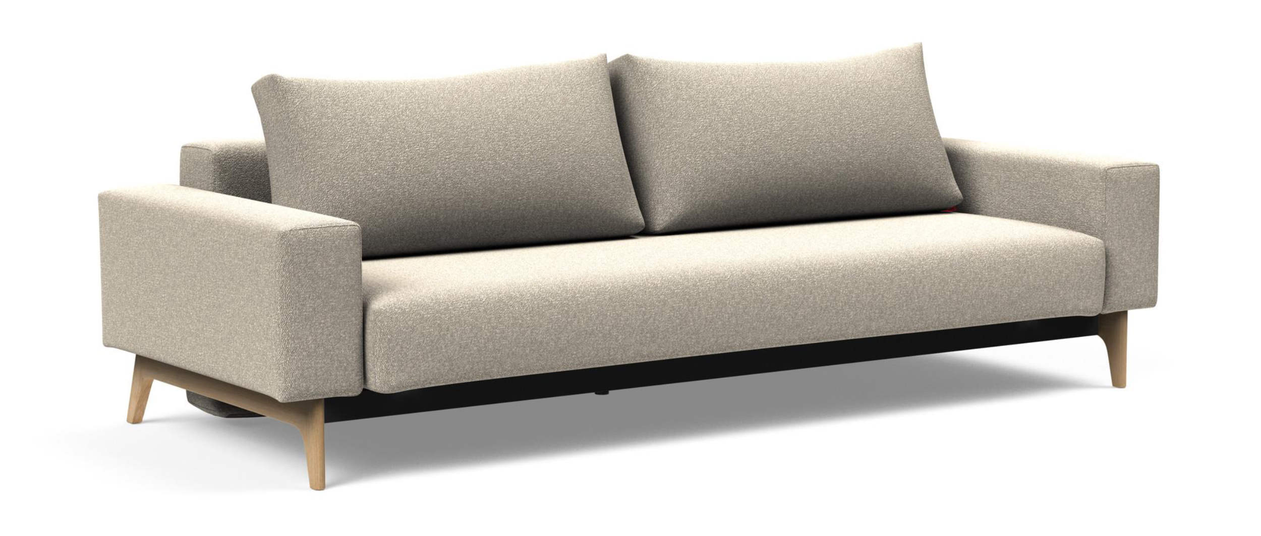 Das Innovation Schlafsofa IDUN im Stoff Bouclé Beige (539)