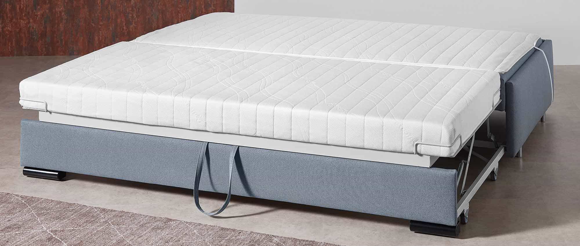 Das WIEN DELUXE ist ein Schlafsofa für bis zu 2 Personen - Liegefläche ca. 180x200 cm  - mit Kaltschaum- oder optional Gelformmatratze