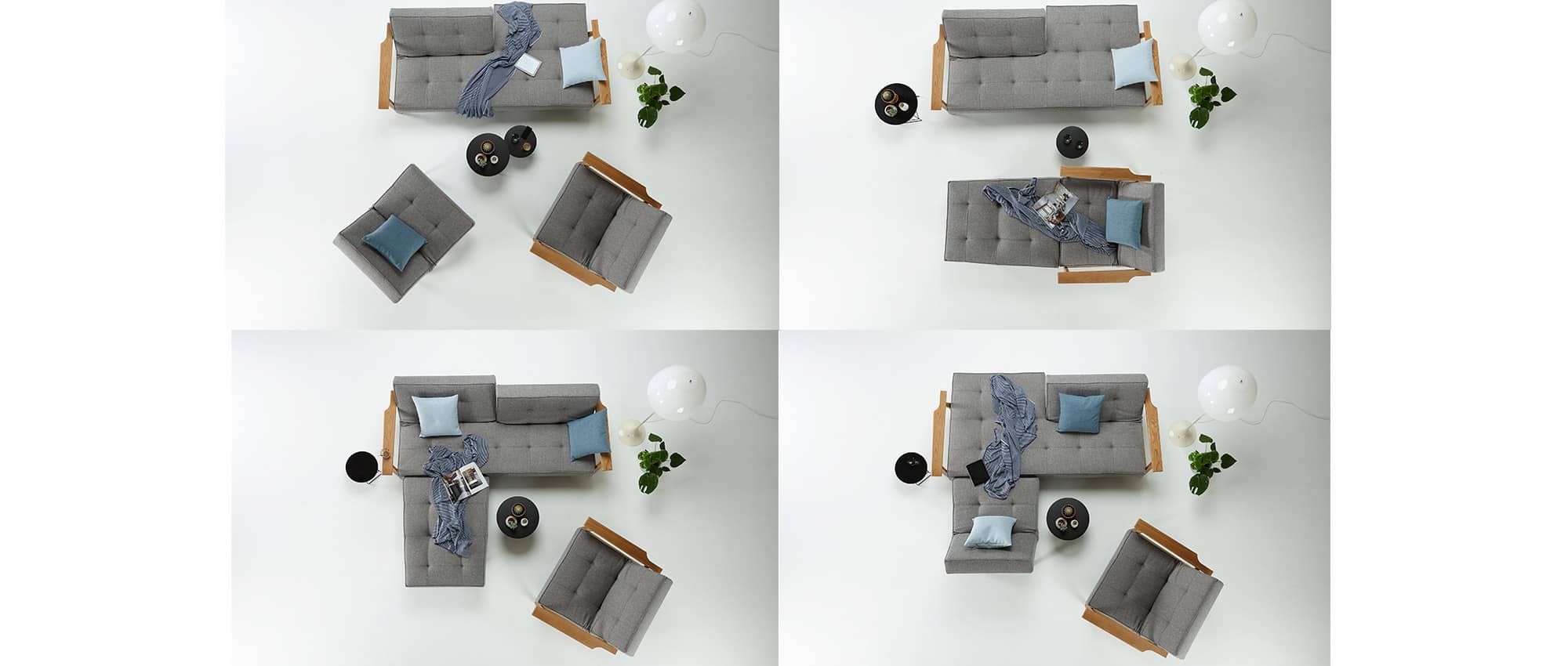 Das SPLITBACK Sofa und Sessel Kombinationsbeispiele und Funktionen
