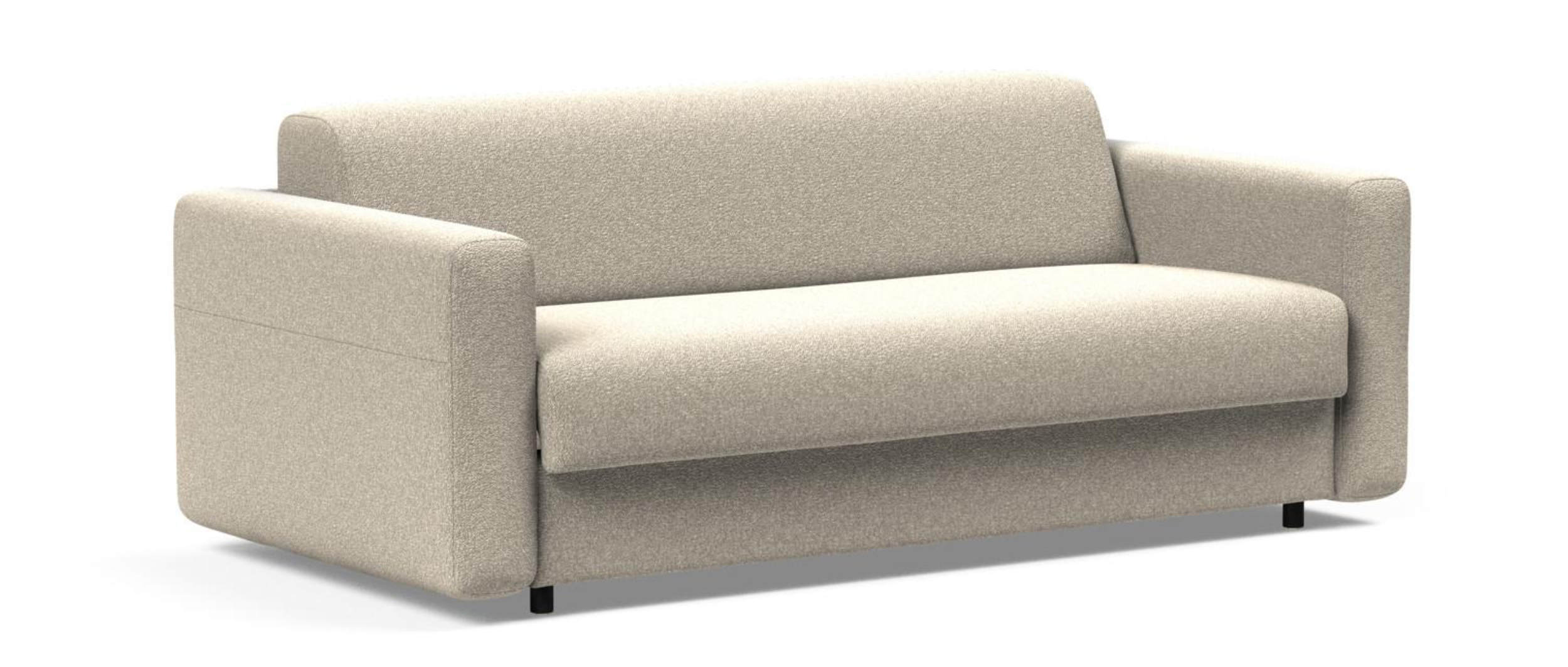 Das KILLIAN Dauerschläfer Schlafsofa von Innovation mit Bett ca. 160x195 cm im Stoff Bouclé Beige (539)