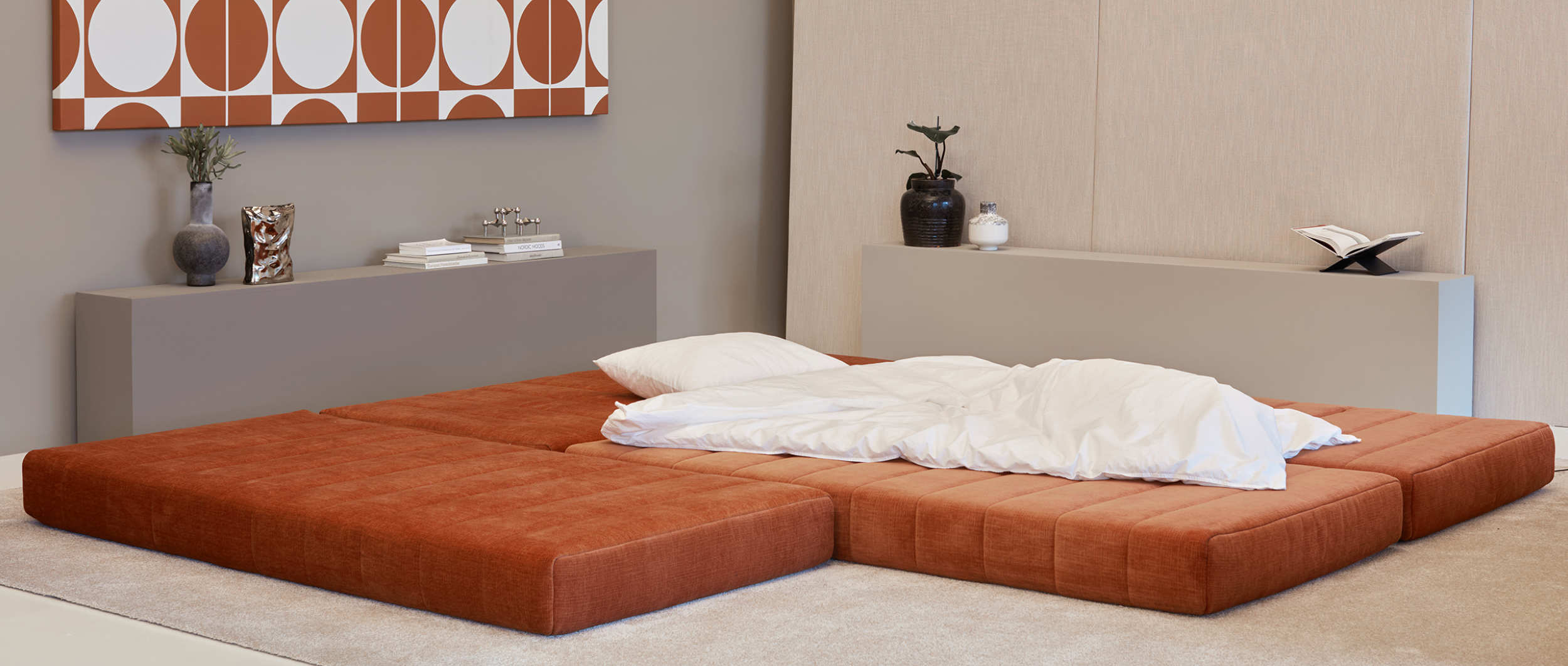 Die voneinander getrennten Matratzen können flexibel eingesetzt und als XL-Bett verwandelt werden