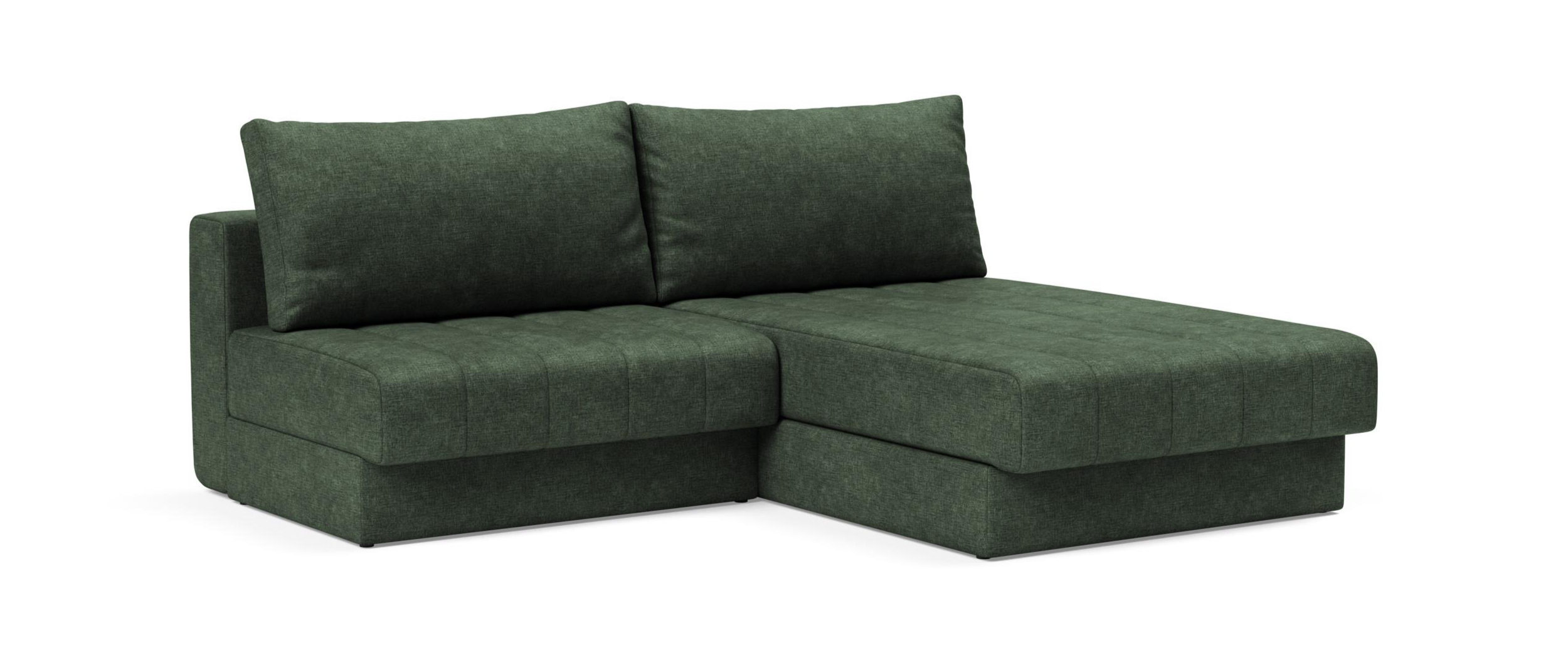 AKELLO LOUNGER Eckschlafsofa von Innovation im Stoff Avella Pine Green (281)