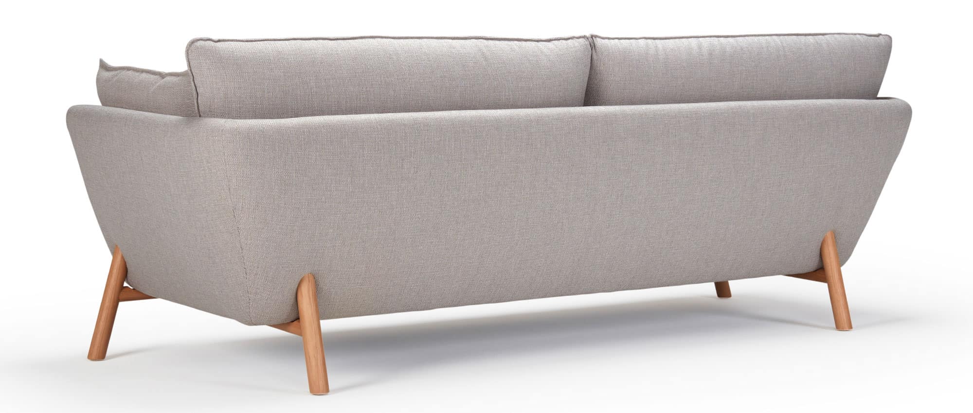Das HALDEN Sofa ist auch am Rücken in Ihrer Stoffauswahl bezogen 