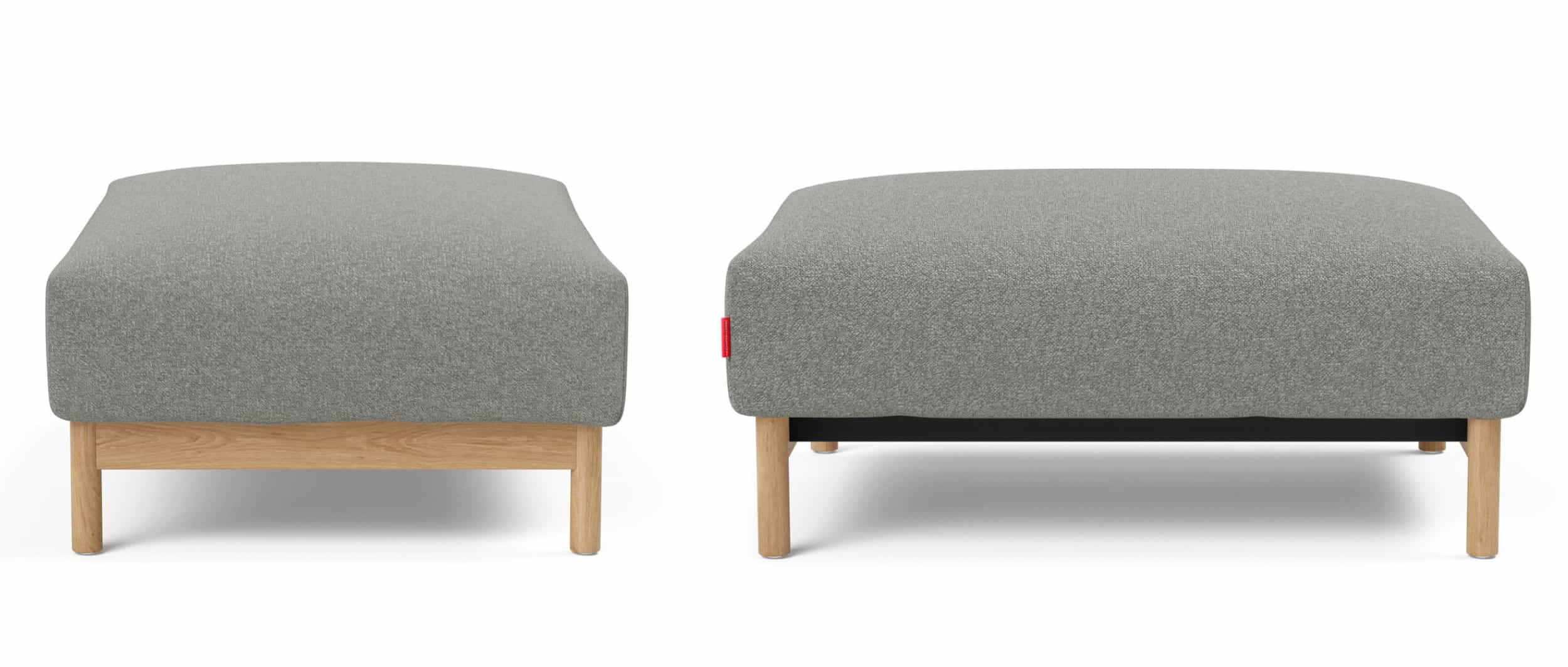 Die Innovation Hockerbank MALLOY WOOD (Maße: ca. 75x100 cm) bietet einen zusätzlichen Sitzplatz und ist zugleich Fußhocker