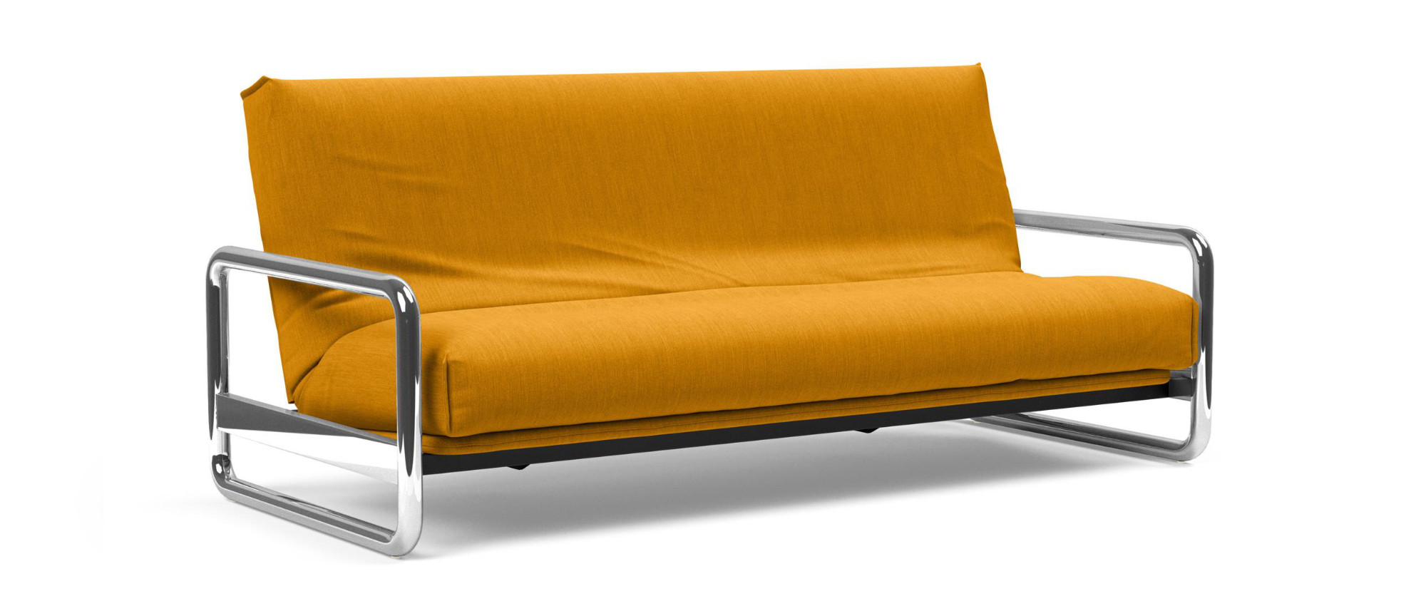 Schlafsofa LOMIRA mit Chrom-Armlehnen und abnehmbaren Bezug
