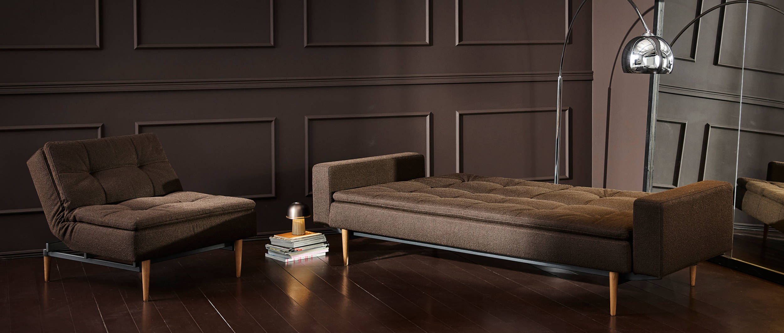 DUBLEXO Schlafsofa mit Armlehnen als Gästebett – stilvoll und bequem