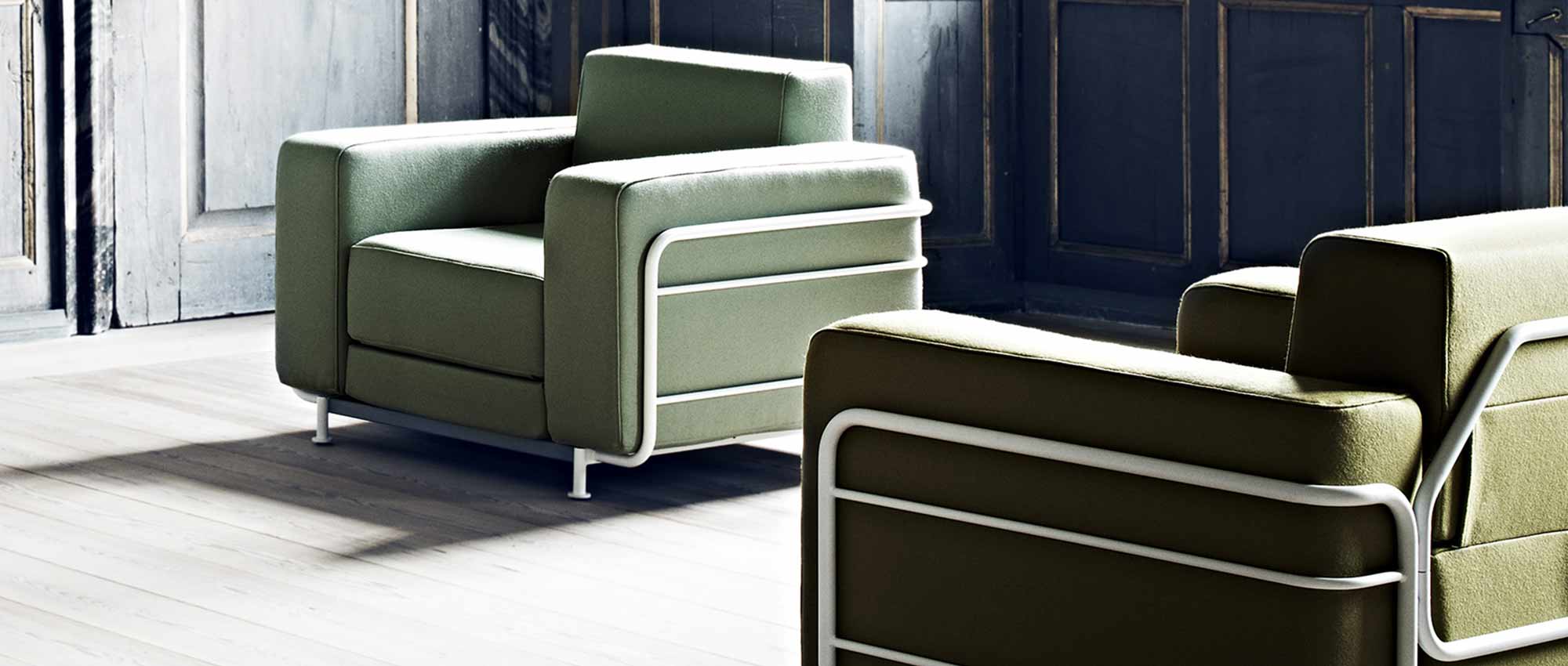 Softline SILVER Schlafsessel und Sofa mit weißem Gestell