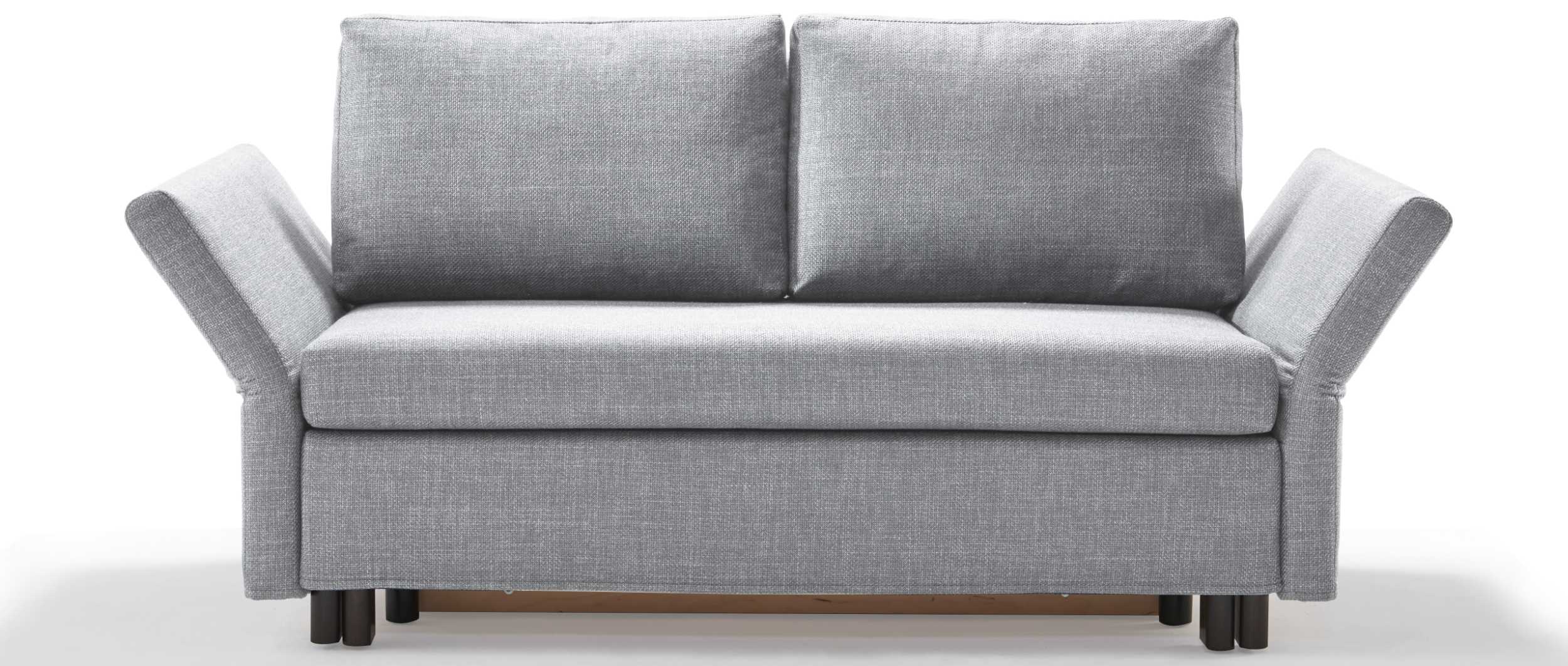 Schlafsofa PAULA in grau mit Bettkasten für mehr Stauraum