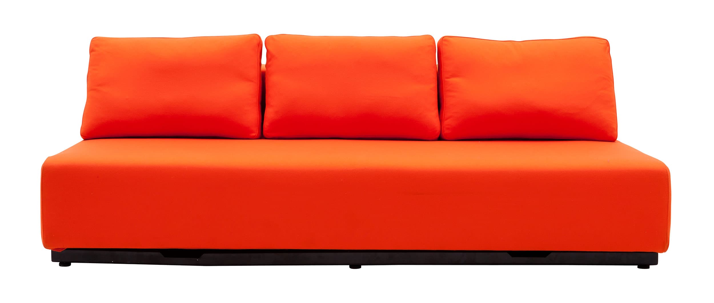 NEVADA 3 Personen Schlafsofa von Softline im Wollstoff Filz - Mandarin (624)