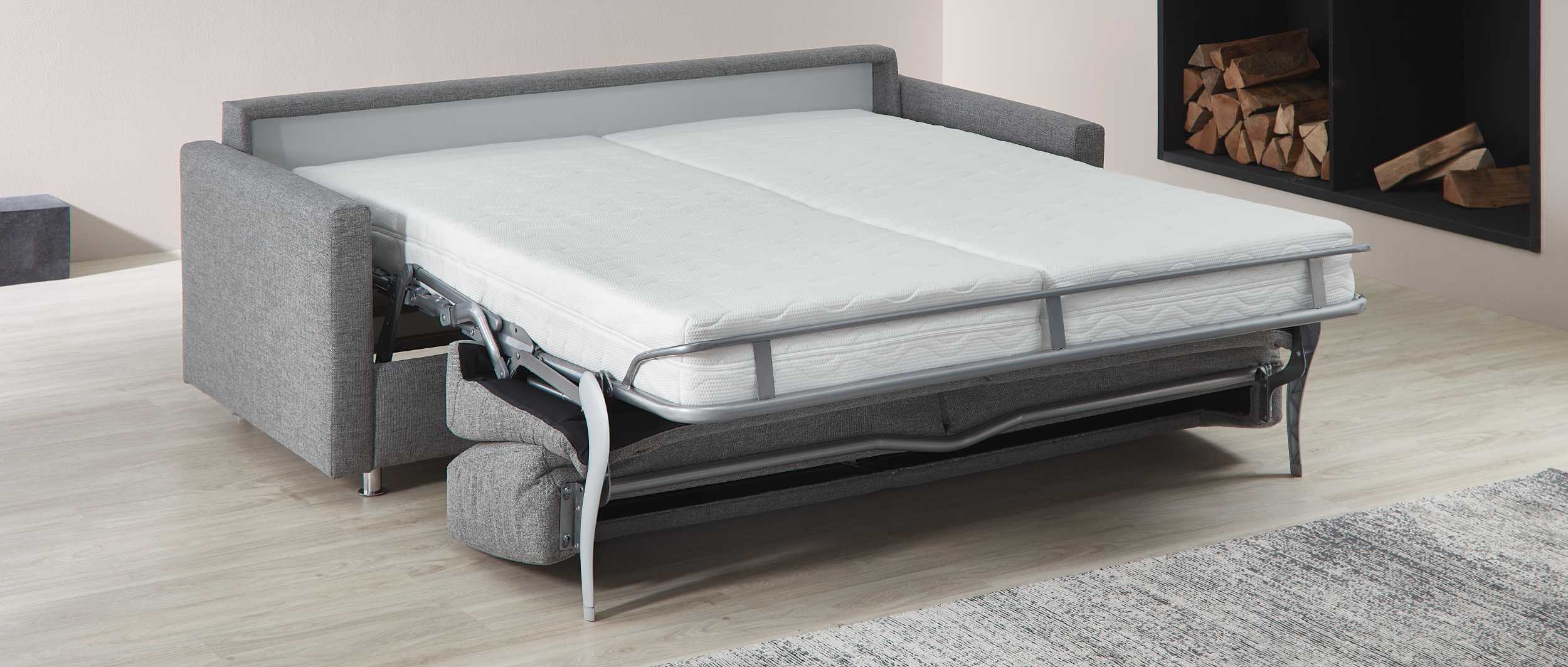 POTSDAM DELUXE Bettsofa mit 160x200 cm und 180x200 cm Liegefläche als Gästebett für 2 Personen