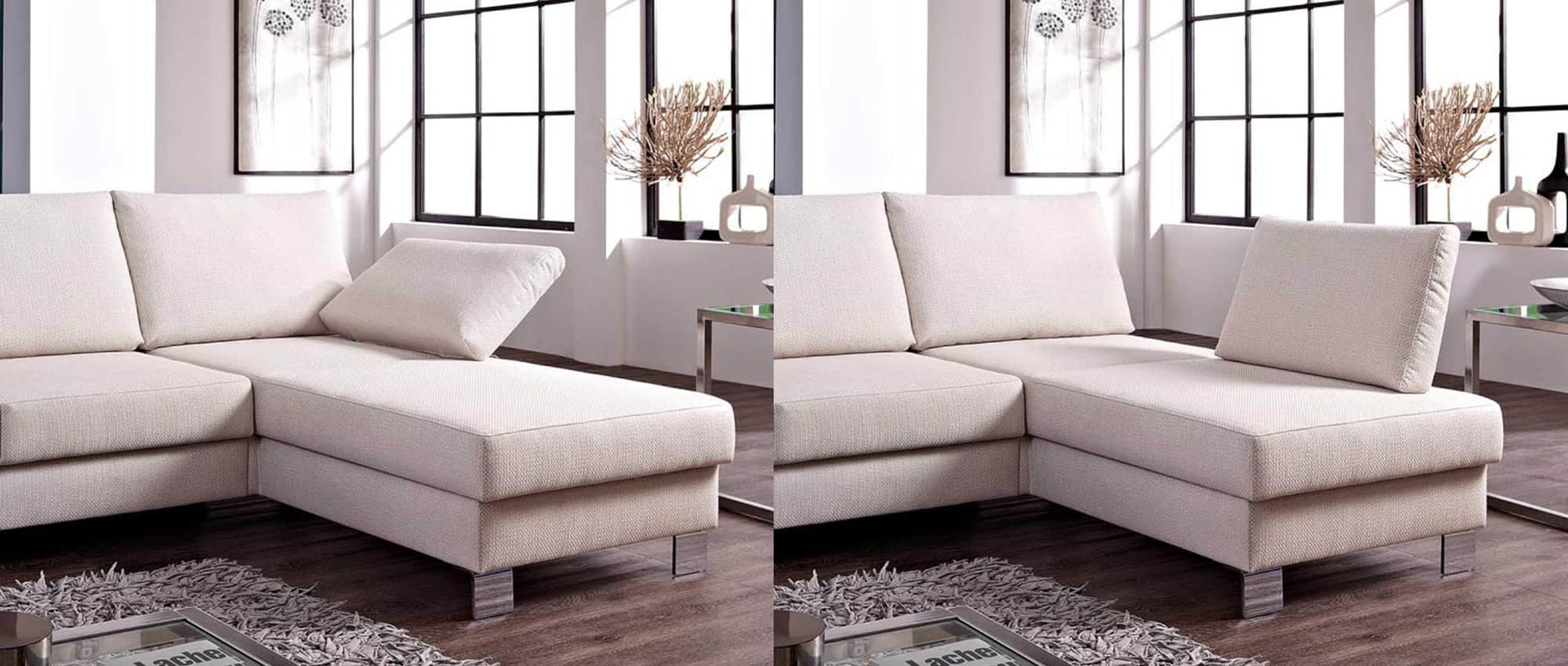 Das Steckkissen dient als Rückenlehne für einen zusätzlichen Sitzplatz auf dem Longchair