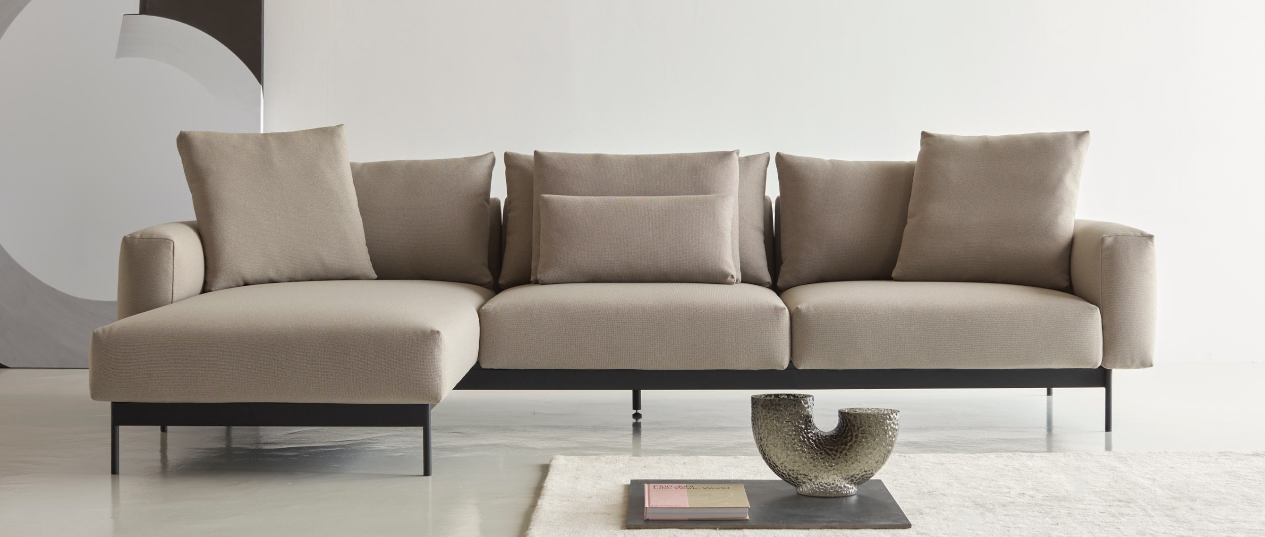 Ecksofa ARTHON (breiten Armlehne) - OEKO-TEX® 