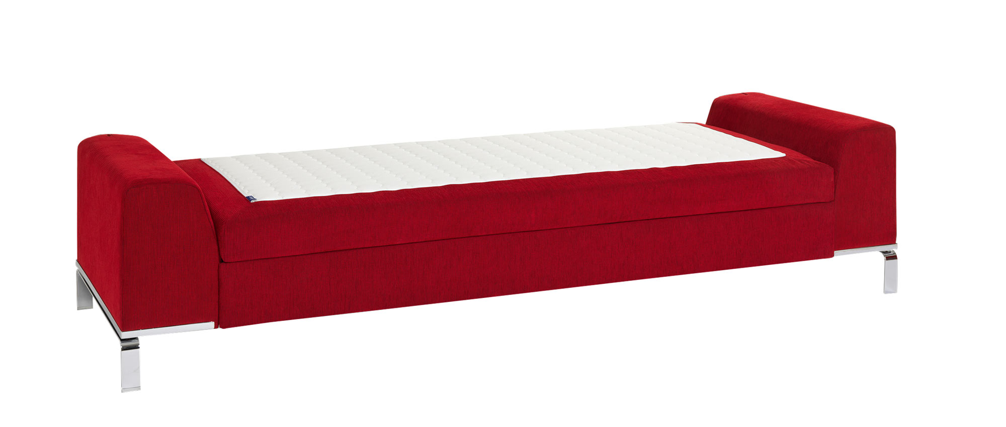 Durch Umdrehen der Obermatratze ergibt sich bereits ein Gästebett für eine Person mit einer Liegefläche von ca. 85x200 cm