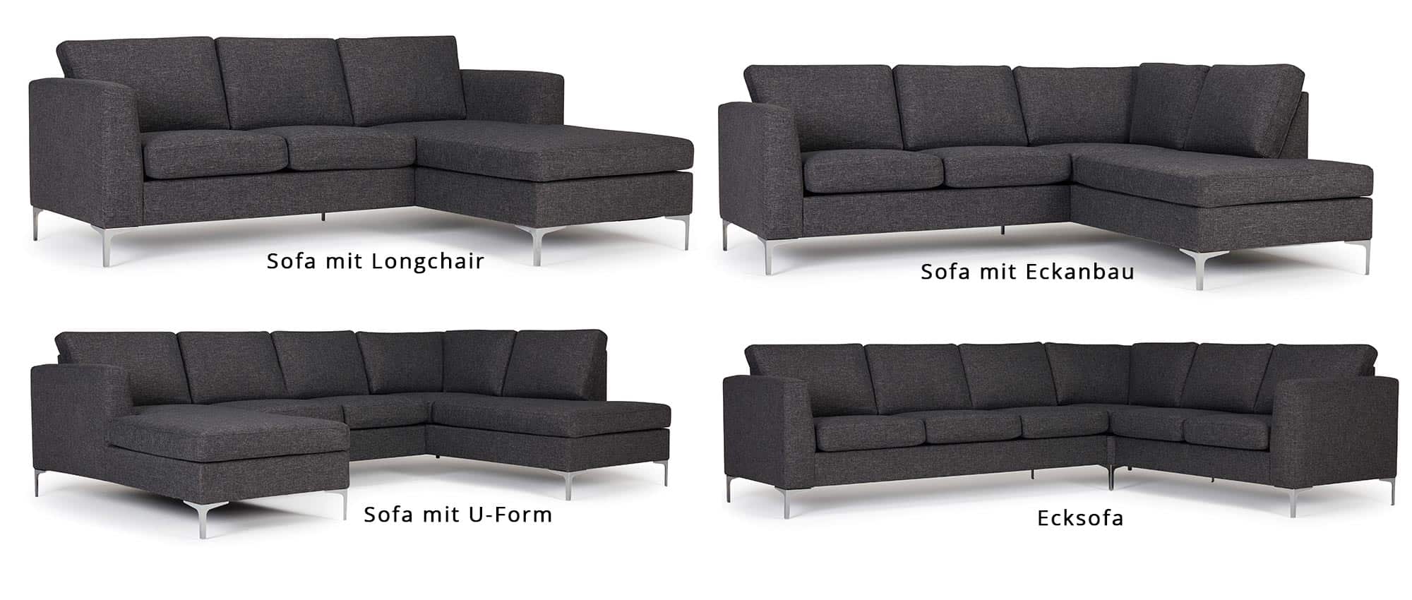 Das TRELLEBORG Sofa ist auch in verschiedenen Eckvarianten hier im Shop erhältlich