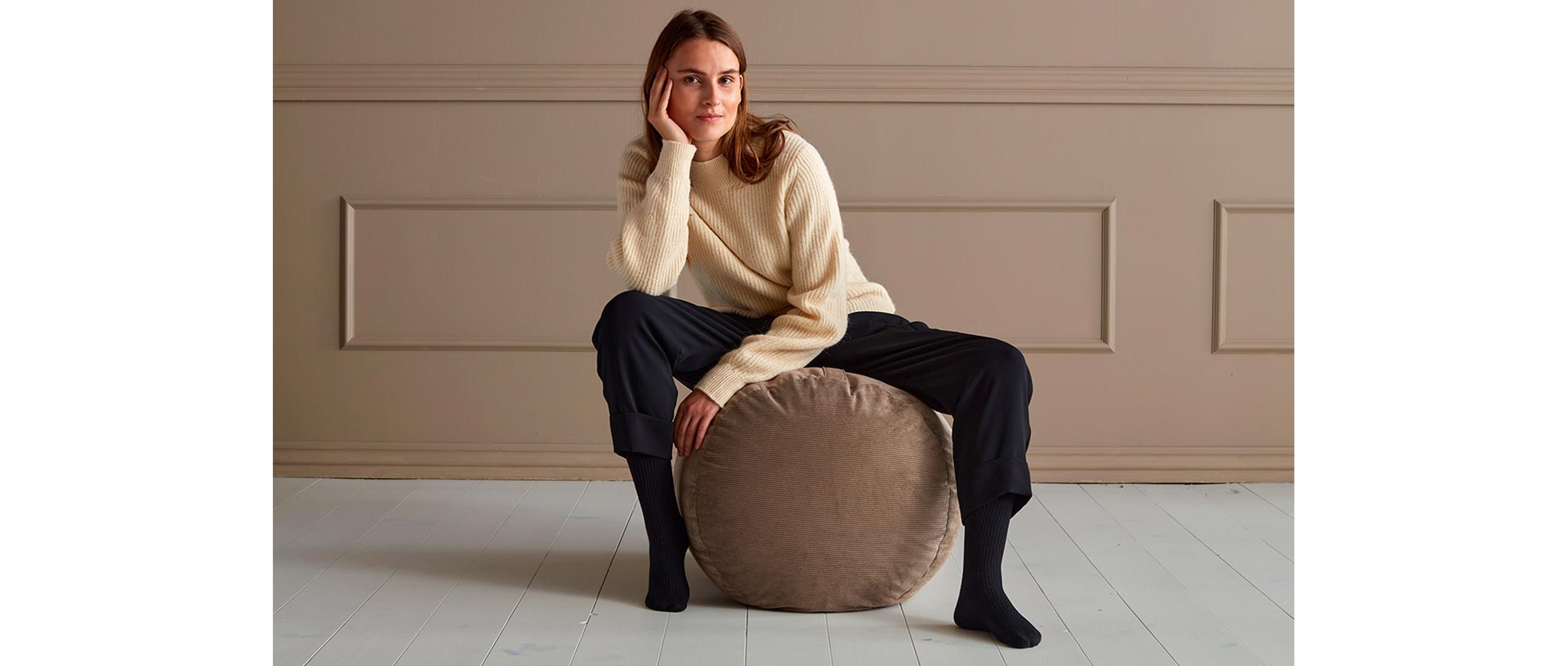 Der BUTT Sitzsack im Stoff Cordufine Beige (318)