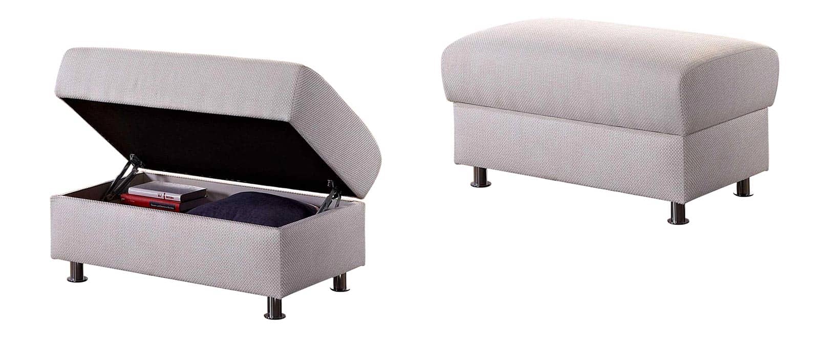 Optional als Zubehör erhältlich: Der HAMBURG DELUXE Hocker mit Stauraum